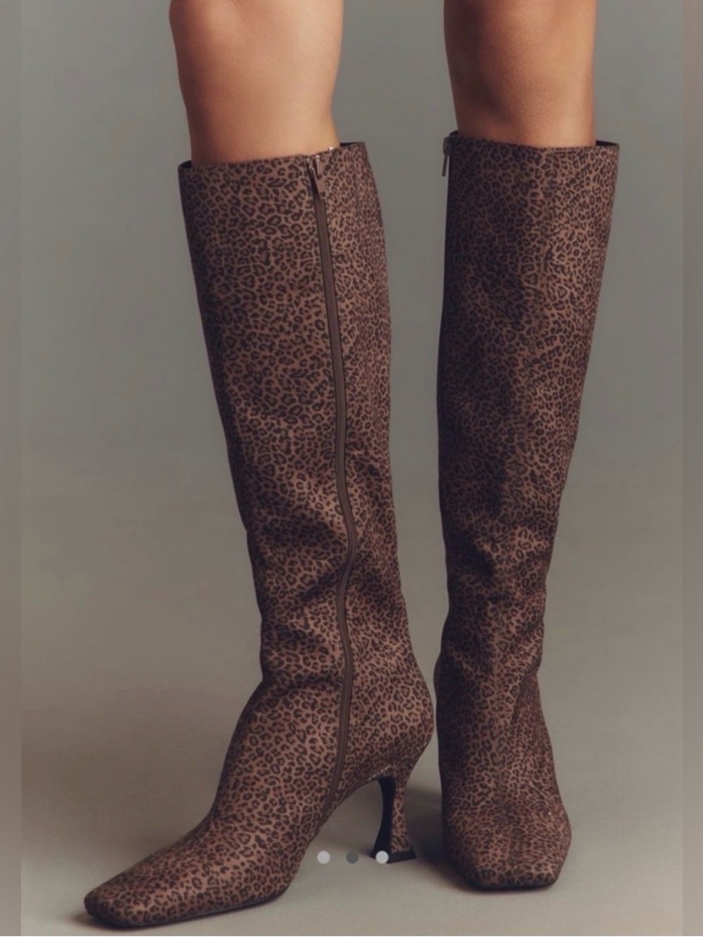 Jeffrey Campbell Checkmate Boots Cheetah Faux Suede